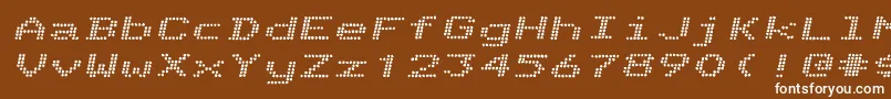 フォントTelidoninkexBolditalic – 茶色の背景に白い文字