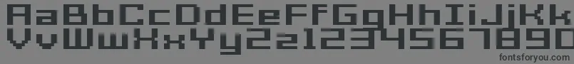 フォントGrixelAcme7WideBoldXtnd – 黒い文字の灰色の背景