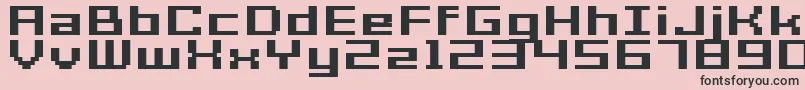 フォントGrixelAcme7WideBoldXtnd – ピンクの背景に黒い文字