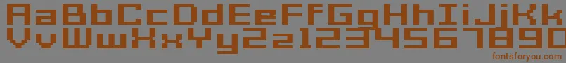 Шрифт GrixelAcme7WideBoldXtnd – коричневые шрифты на сером фоне