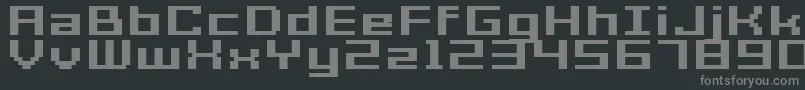 GrixelAcme7WideBoldXtnd Font – Gray Fonts on Black Background