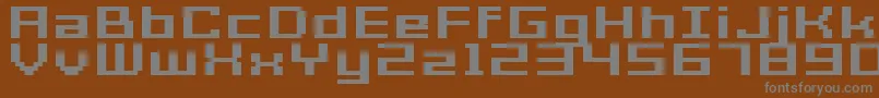 GrixelAcme7WideBoldXtnd Font – Gray Fonts on Brown Background