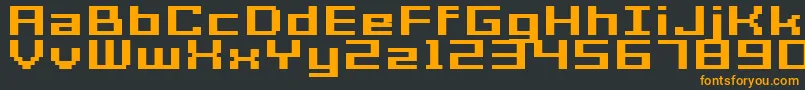 GrixelAcme7WideBoldXtnd Font – Orange Fonts on Black Background