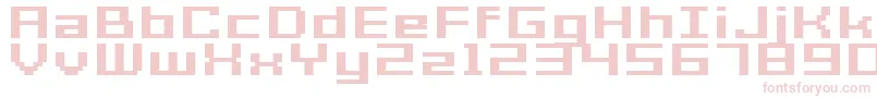 GrixelAcme7WideBoldXtnd-fontti – vaaleanpunaiset fontit valkoisella taustalla