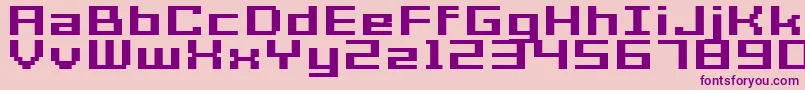 GrixelAcme7WideBoldXtnd-fontti – violetit fontit vaaleanpunaisella taustalla