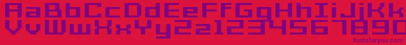 GrixelAcme7WideBoldXtnd Font – Purple Fonts on Red Background