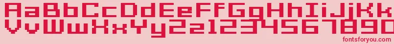GrixelAcme7WideBoldXtnd Font – Red Fonts on Pink Background