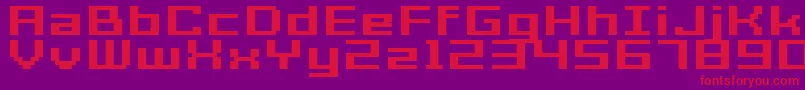 GrixelAcme7WideBoldXtnd Font – Red Fonts on Purple Background