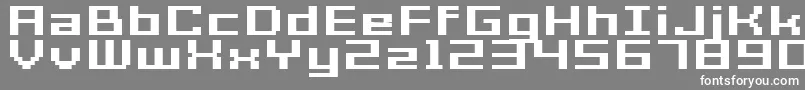 フォントGrixelAcme7WideBoldXtnd – 灰色の背景に白い文字