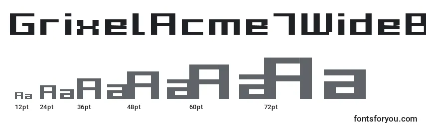 GrixelAcme7WideBoldXtnd font sizes