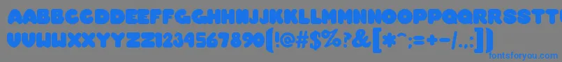 Overmch Font – Blue Fonts on Gray Background