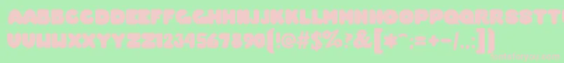 Overmch Font – Pink Fonts on Green Background