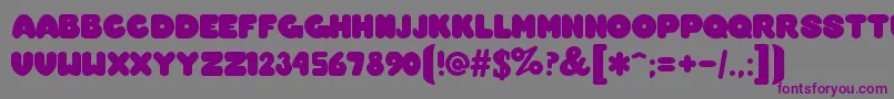 Overmch Font – Purple Fonts on Gray Background