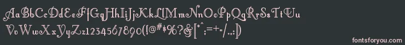 Littlelordfontleroynf Font – Pink Fonts on Black Background