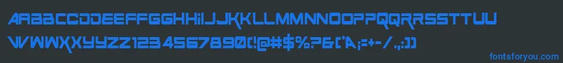 SpaceRangerCondensed Font – Blue Fonts on Black Background