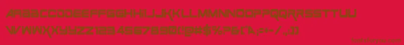 SpaceRangerCondensed Font – Brown Fonts on Red Background