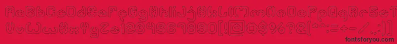 BizzareHollow Font – Black Fonts on Red Background