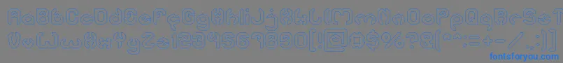 BizzareHollow Font – Blue Fonts on Gray Background