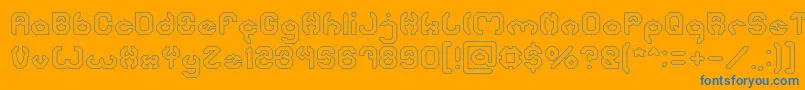 BizzareHollow Font – Blue Fonts on Orange Background