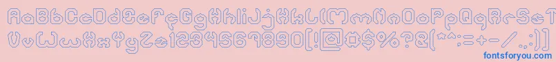 BizzareHollow Font – Blue Fonts on Pink Background