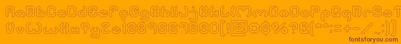 BizzareHollow Font – Brown Fonts on Orange Background