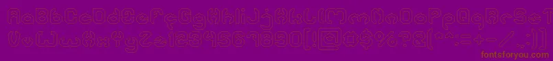 BizzareHollow Font – Brown Fonts on Purple Background
