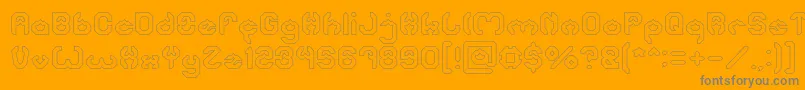 BizzareHollow Font – Gray Fonts on Orange Background
