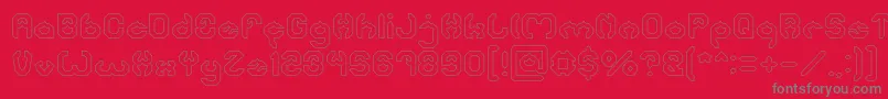 BizzareHollow Font – Gray Fonts on Red Background