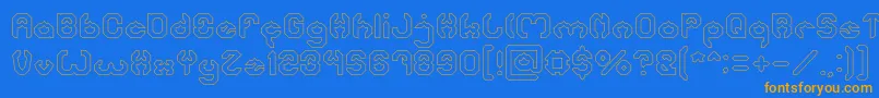 Шрифт BizzareHollow – оранжевые шрифты на синем фоне