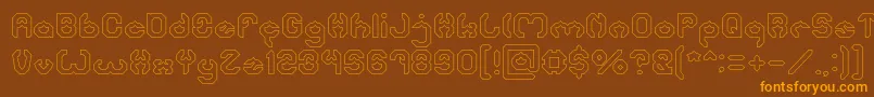 BizzareHollow Font – Orange Fonts on Brown Background
