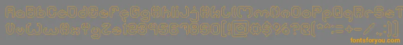 BizzareHollow Font – Orange Fonts on Gray Background