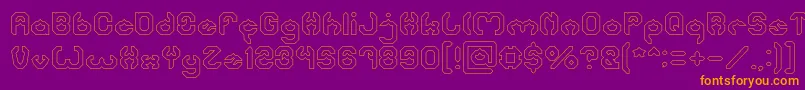 BizzareHollow Font – Orange Fonts on Purple Background