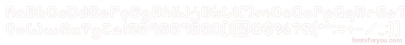 BizzareHollow Font – Pink Fonts on White Background