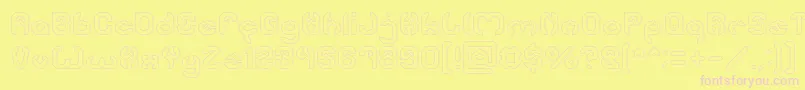 BizzareHollow Font – Pink Fonts on Yellow Background