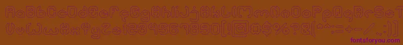 BizzareHollow Font – Purple Fonts on Brown Background