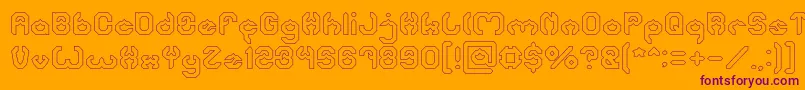 BizzareHollow Font – Purple Fonts on Orange Background