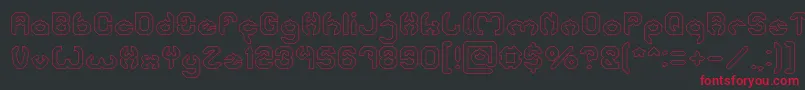 BizzareHollow Font – Red Fonts on Black Background