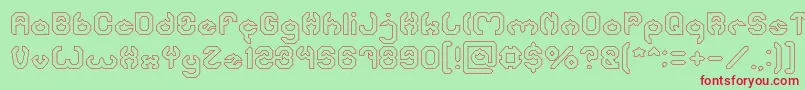 BizzareHollow Font – Red Fonts on Green Background