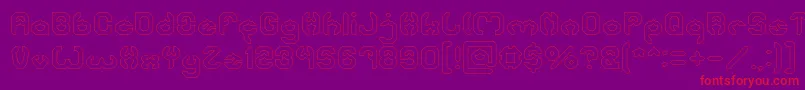 BizzareHollow Font – Red Fonts on Purple Background