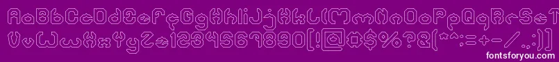 BizzareHollow Font – White Fonts on Purple Background