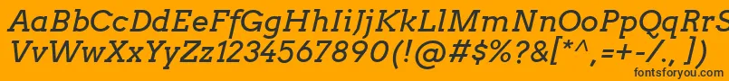 More about ArvoItalic Font ArvoItalic Font – Black Fonts on Orange Background