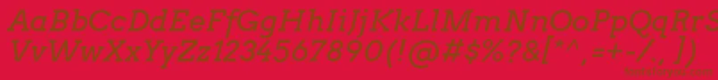 ArvoItalic Font – Brown Fonts on Red Background