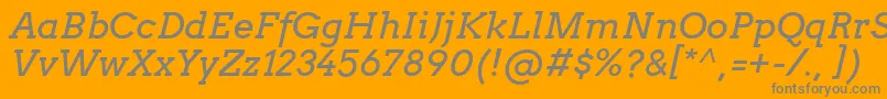 Lisätietoja ArvoItalic-fontista ArvoItalic-fontti – harmaat kirjasimet oranssilla taustalla