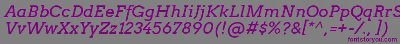 More about ArvoItalic Font ArvoItalic Font – Purple Fonts on Gray Background