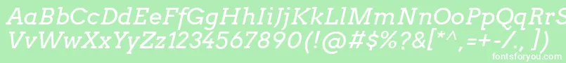 fuente ArvoItalic – Fuentes Blancas Sobre Fondo Verde