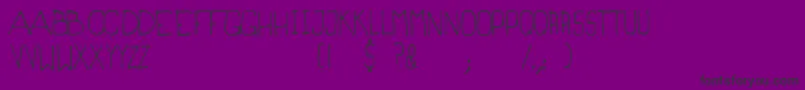 Magrilinha-Schriftart – Schwarze Schriften auf violettem Hintergrund