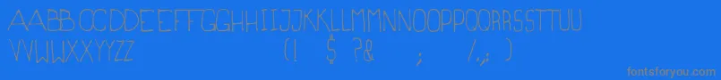 Magrilinha-Schriftart – Graue Schriften auf blauem Hintergrund