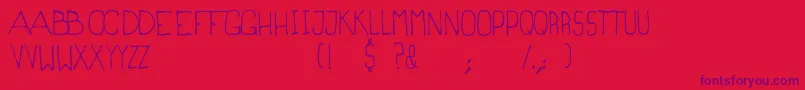 Magrilinha Font – Purple Fonts on Red Background