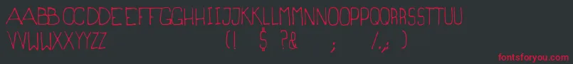 Magrilinha Font – Red Fonts on Black Background