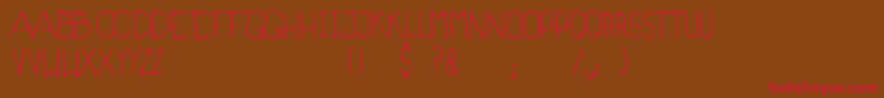 Magrilinha Font – Red Fonts on Brown Background